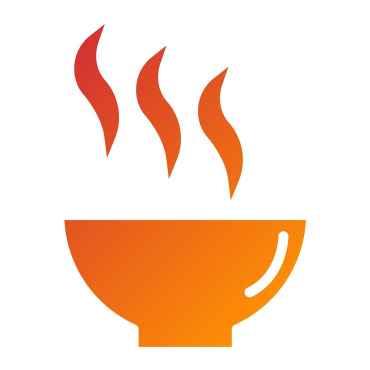 Vector estilo del icono de la sopa de diseño vectorial