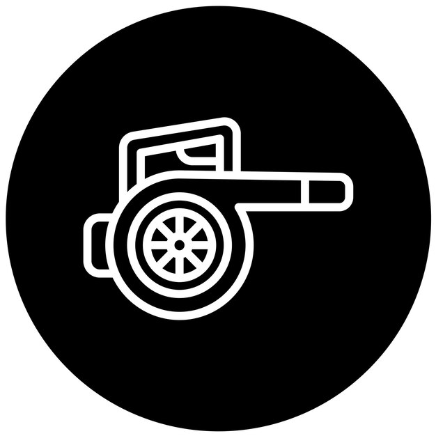 Estilo del icono de los sopladores de aire de diseño vectorial