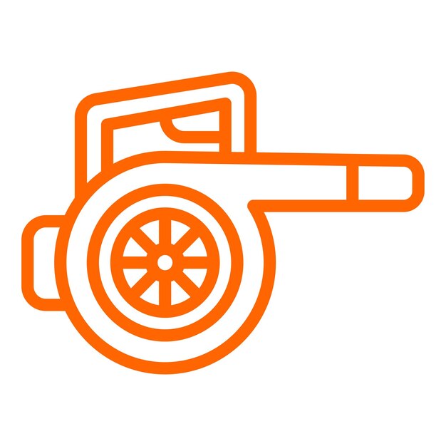 Estilo del icono de los sopladores de aire de diseño vectorial