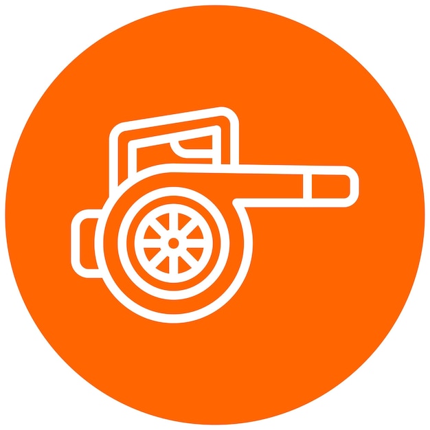 Estilo del icono de los sopladores de aire de diseño vectorial