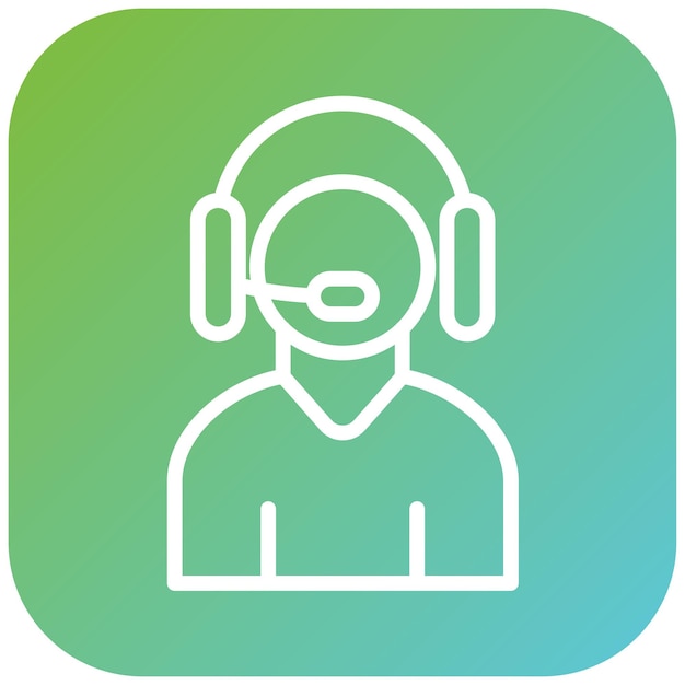 Estilo de icono de soporte al cliente de diseño vectorial