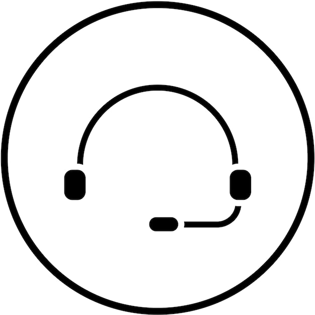 Estilo de icono de soporte al cliente de diseño vectorial