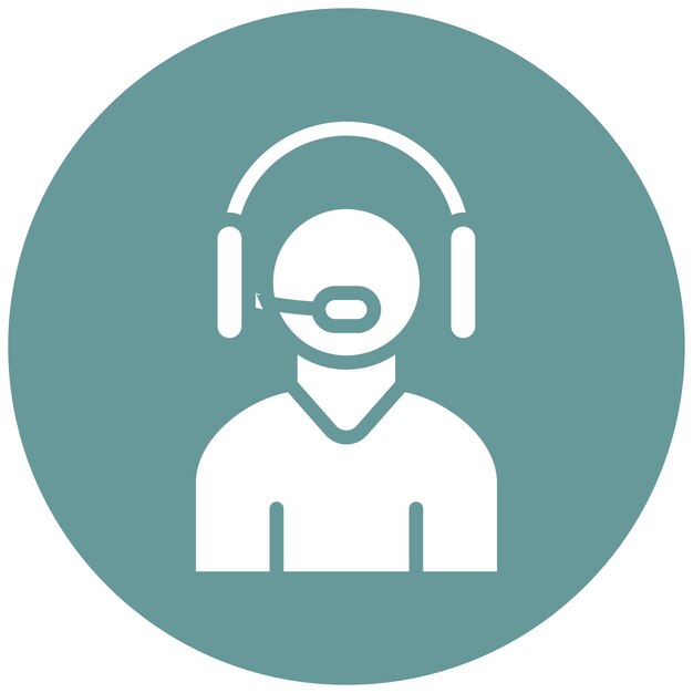 Estilo de icono de soporte al cliente de diseño vectorial