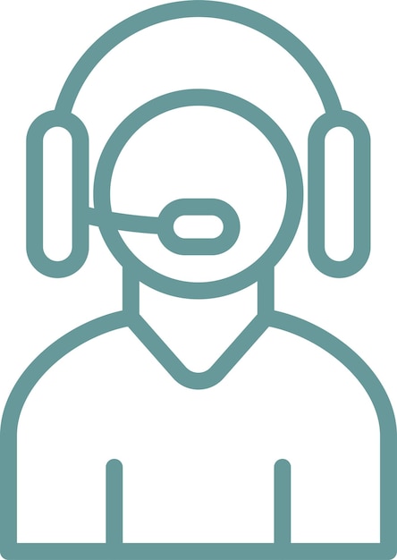 Estilo de icono de soporte al cliente de diseño vectorial