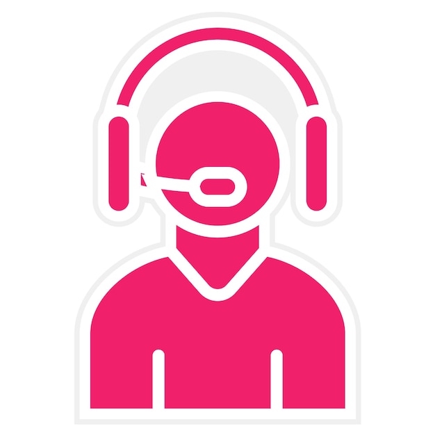 Estilo de icono de soporte al cliente de diseño vectorial