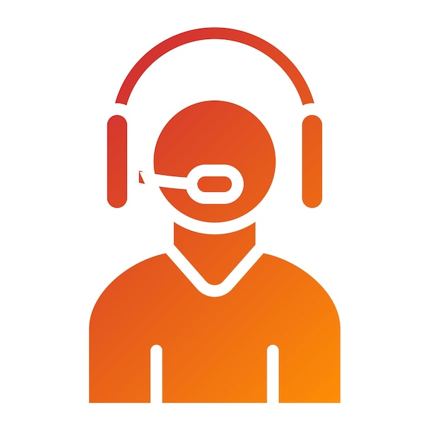 Estilo de icono de soporte al cliente de diseño vectorial
