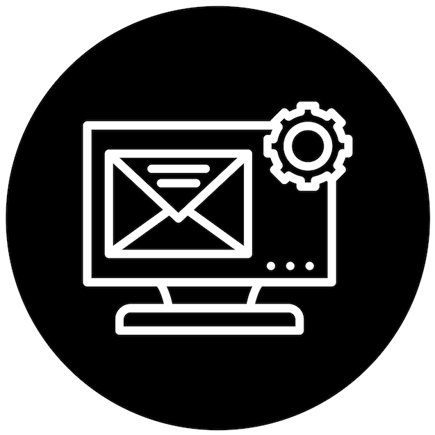 Estilo de icono de soporte de correo electrónico de diseño vectorial