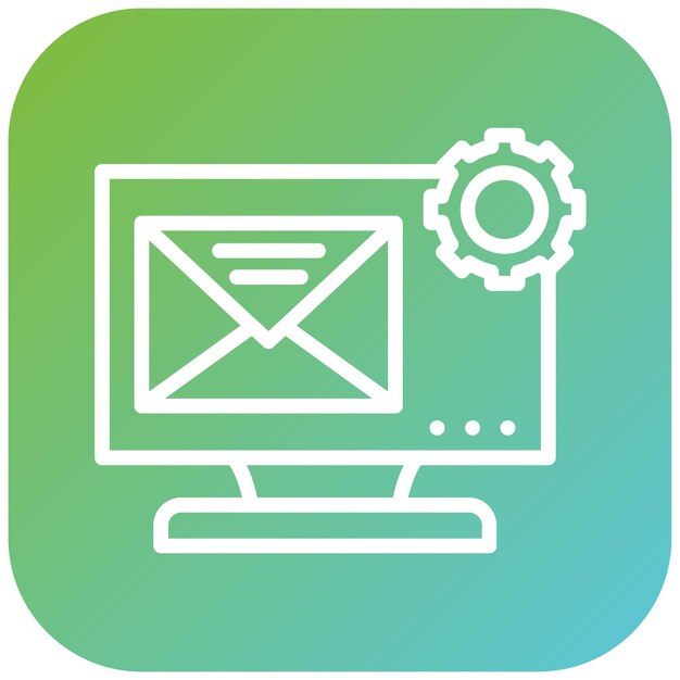 Estilo de icono de soporte de correo electrónico de diseño vectorial