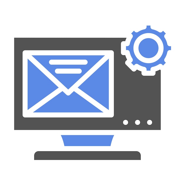 Estilo de icono de soporte de correo electrónico de diseño vectorial