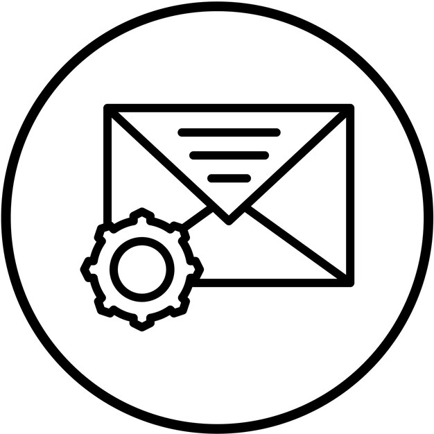 Estilo de icono de soporte de correo electrónico de diseño vectorial