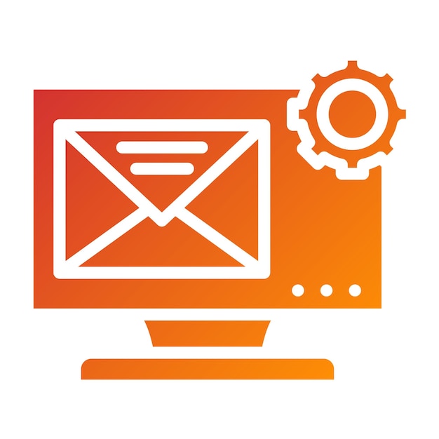 Estilo de icono de soporte de correo electrónico de diseño vectorial