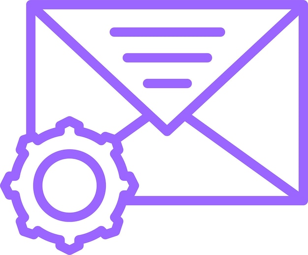 Estilo de icono de soporte de correo electrónico de diseño vectorial