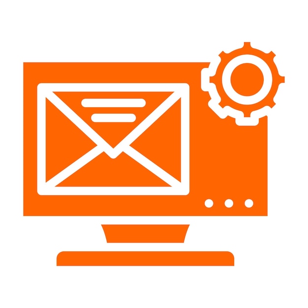 Estilo de icono de soporte de correo electrónico de diseño vectorial