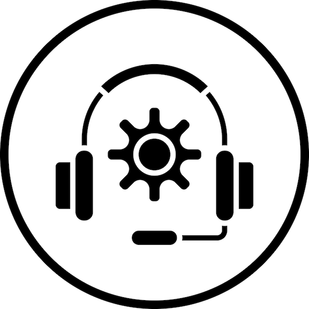 Estilo de icono de soporte de diseño vectorial