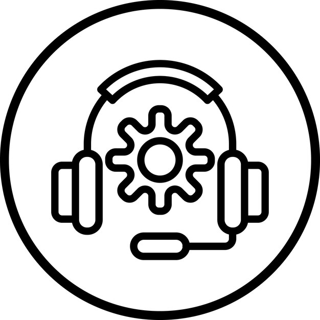 Estilo de icono de soporte de diseño vectorial