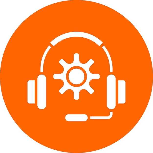 Estilo de icono de soporte de diseño vectorial