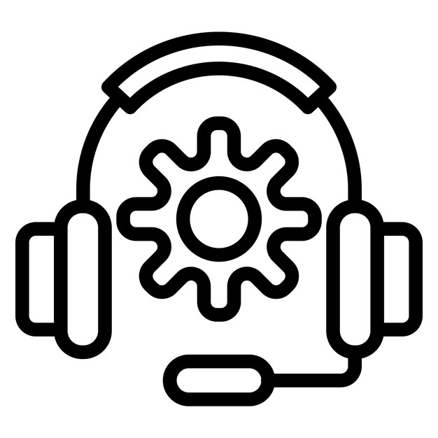 Estilo de icono de soporte de diseño vectorial