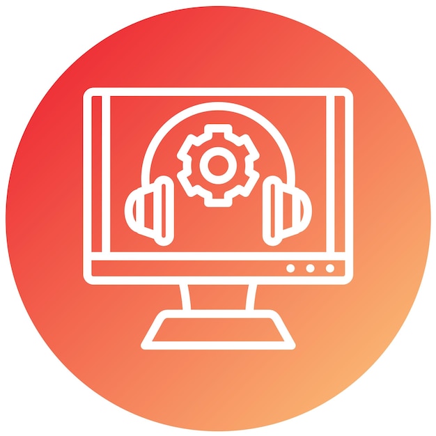 Estilo de icono de soporte de diseño vectorial