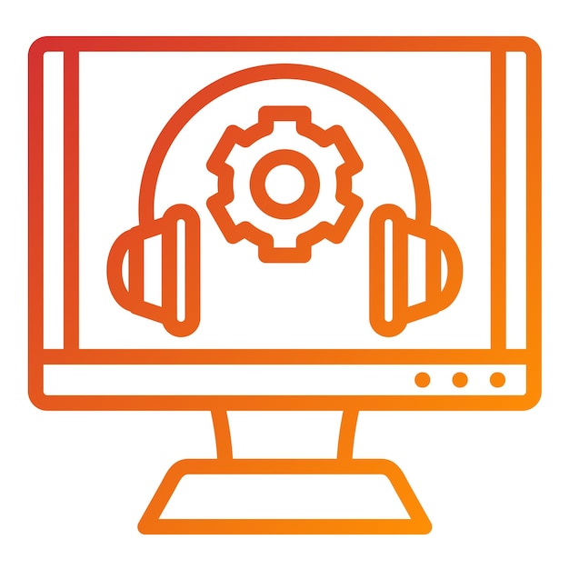 Estilo de icono de soporte de diseño vectorial