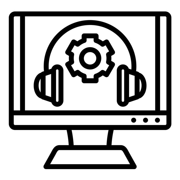 Estilo de icono de soporte de diseño vectorial