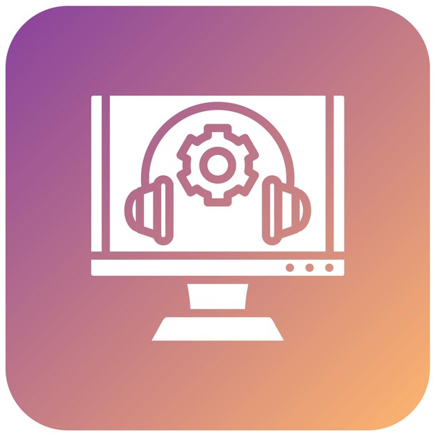 Estilo de icono de soporte de diseño vectorial