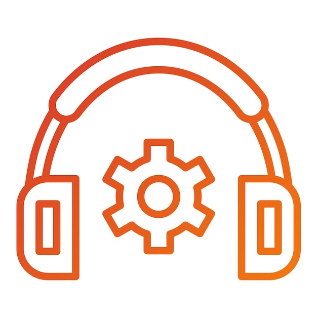 Estilo de icono de soporte de diseño vectorial
