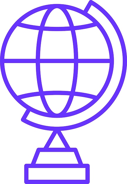 Estilo del icono del soporte del globo