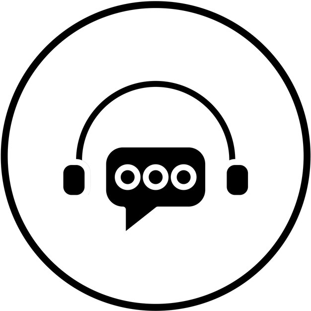 Estilo del icono de soporte de la línea directa de diseño vectorial