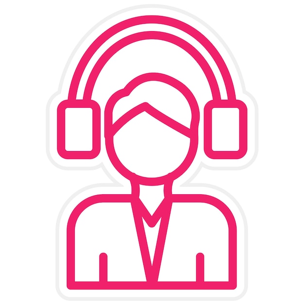 Estilo del icono de soporte remoto de diseño vectorial