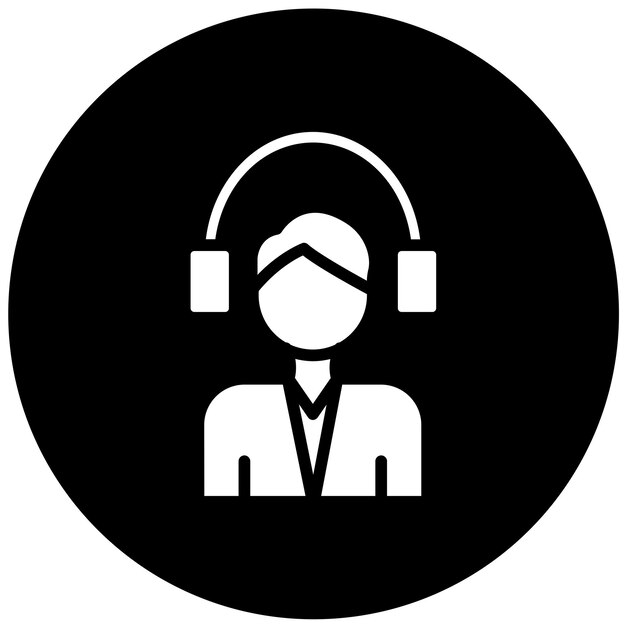Estilo del icono de soporte remoto de diseño vectorial
