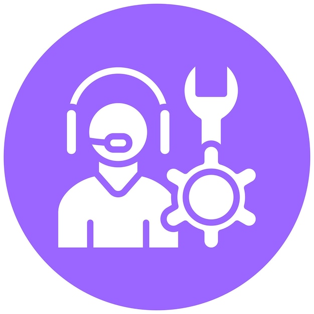 Estilo del icono de soporte técnico del diseño vectorial