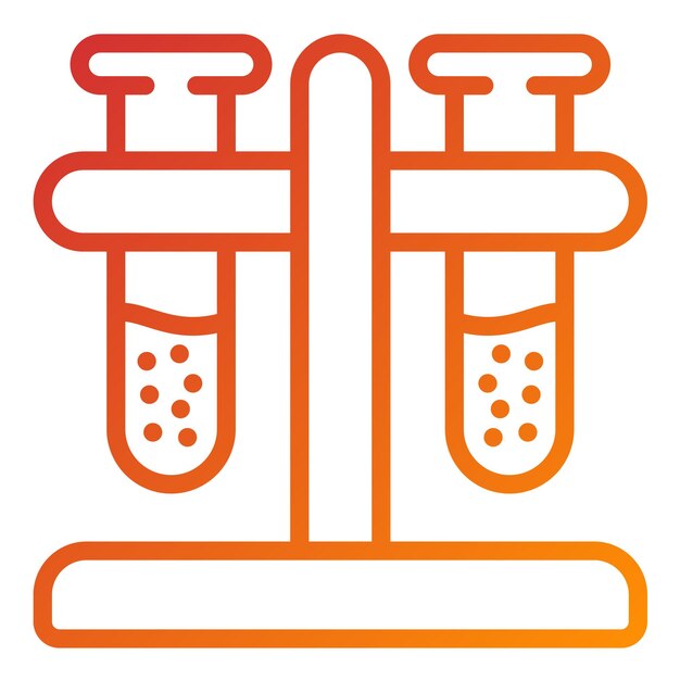Estilo del icono del soporte del tubo de ensayo de diseño vectorial