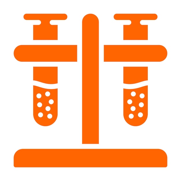 Estilo del icono del soporte del tubo de ensayo de diseño vectorial