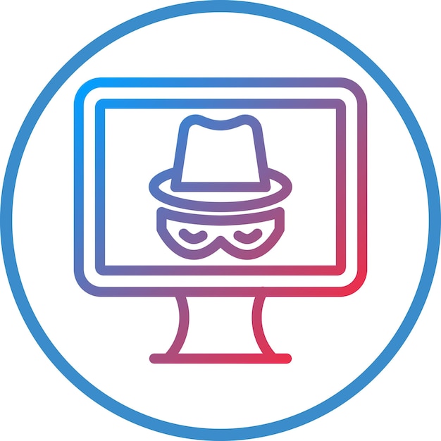 Estilo de icono de spyware de diseño vectorial