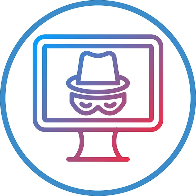 Vector estilo de icono de spyware de diseño vectorial