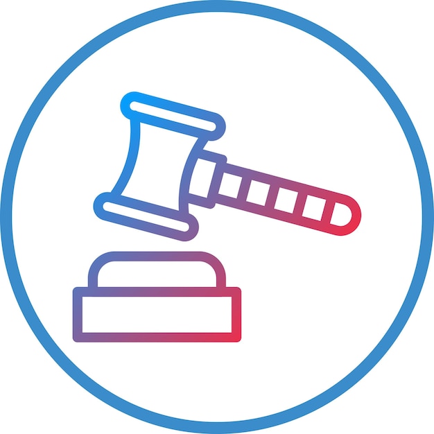 Estilo de icono de subasta de diseño vectorial