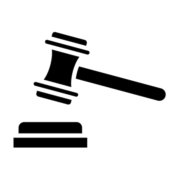 Estilo de icono de subasta de diseño vectorial