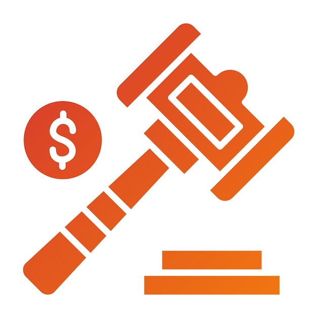 Estilo de icono de subasta de diseño vectorial