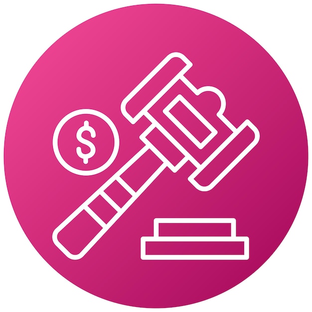 Estilo de icono de subasta de diseño vectorial