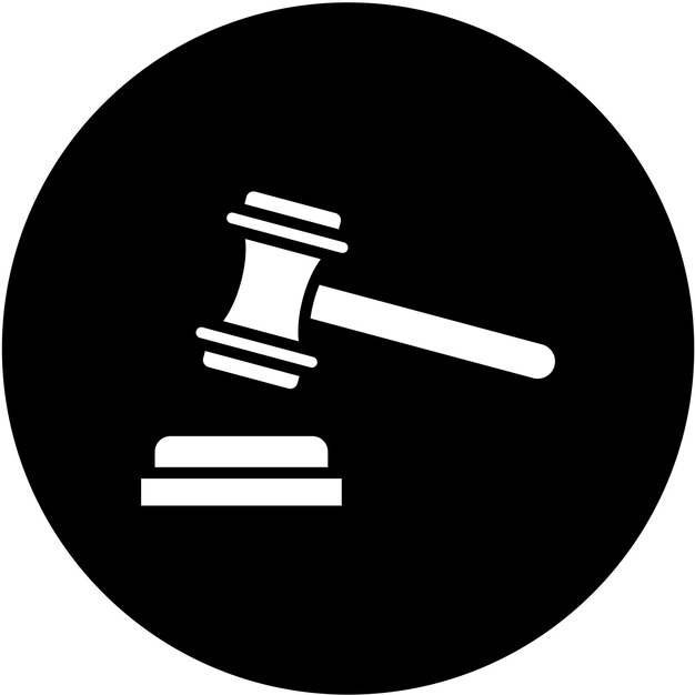 Estilo de icono de subasta de diseño vectorial