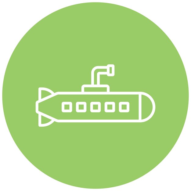Estilo de icono de submarino del ejército