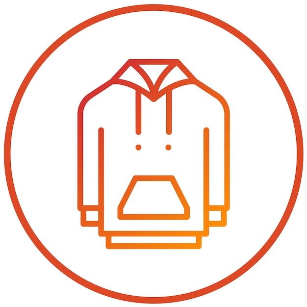 Estilo de icono de la sudadera con capucha de diseño vectorial