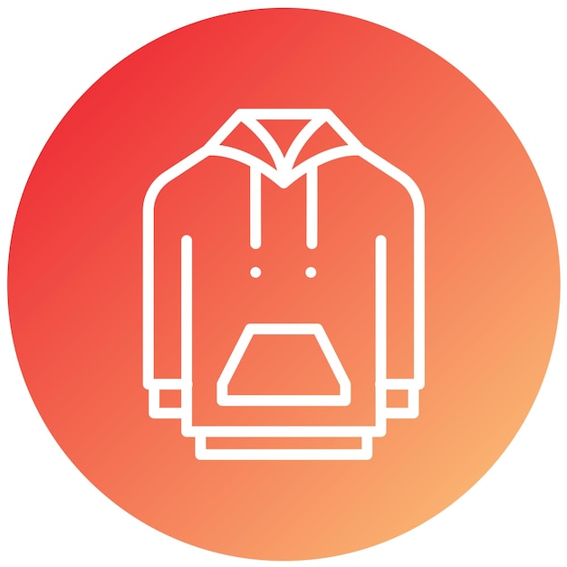 Estilo de icono de la sudadera con capucha de diseño vectorial