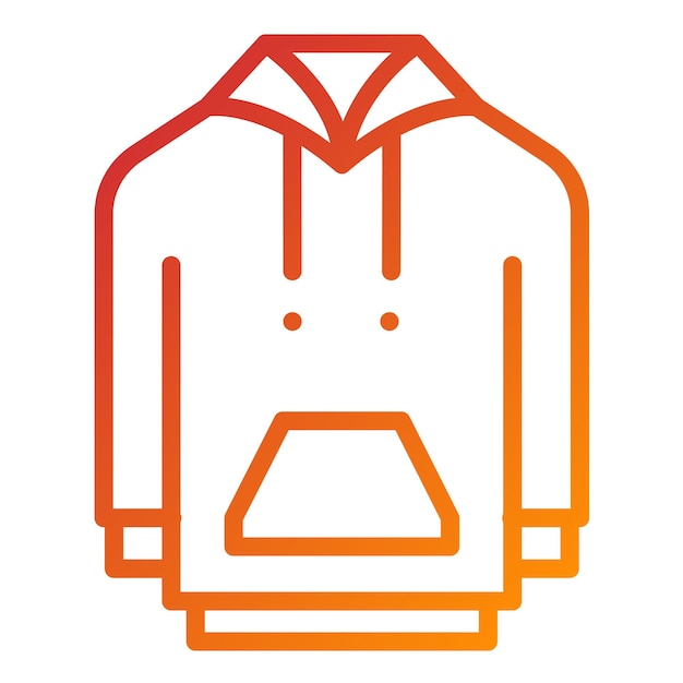 Estilo de icono de la sudadera con capucha de diseño vectorial