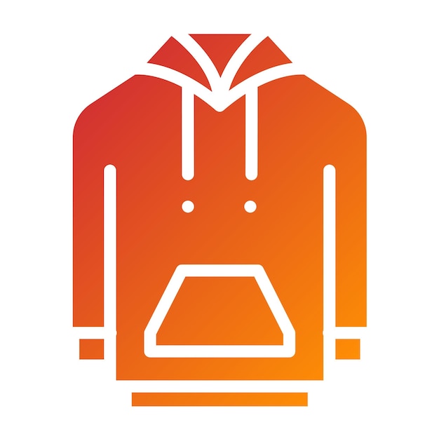 Estilo de icono de la sudadera con capucha de diseño vectorial
