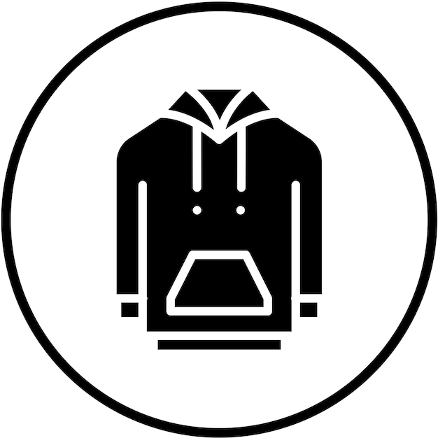 Estilo de icono de la sudadera con capucha de diseño vectorial