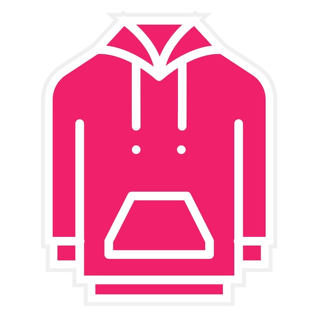 Estilo de icono de la sudadera con capucha de diseño vectorial