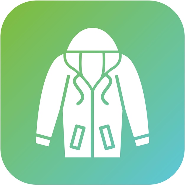 Estilo de icono de la sudadera con capucha de diseño vectorial