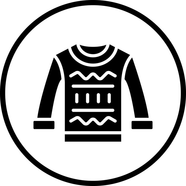 Vector estilo del icono de la sudadera de diseño vectorial