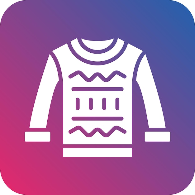 Vector estilo del icono de la sudadera de diseño vectorial